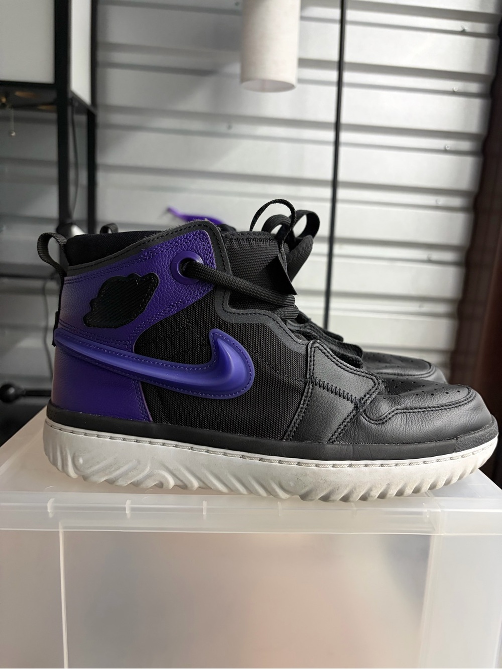 Nike High-Top Sneakers - Black & Purple
